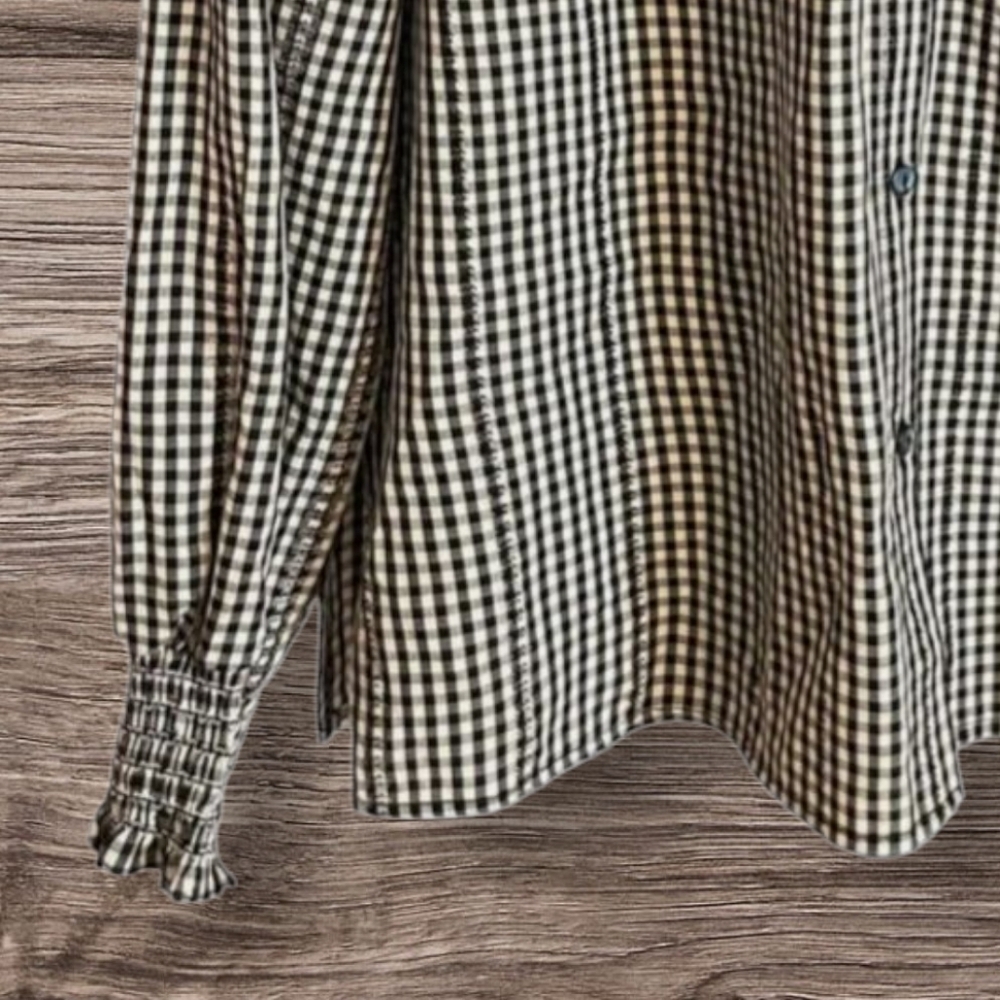 Max Studio Checkered Button Up - Picture 3 of 4